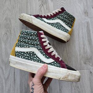 Vans | SK8-Hi Boho hunter green patchwork granola hi-top sneakers | WMS 6